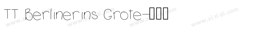 TT Berlinerins Grote字体转换